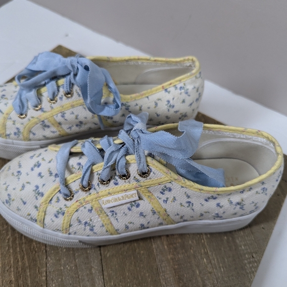 Superga x LoveShackFancy Floral Platform Sneakers – Size 38 / US 7.5 - Picture 4 of 12